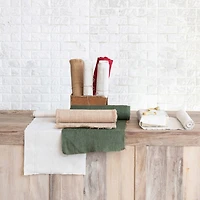 Hello Honey® 6yd. Natural Woven Torn Jute Fabric Roll with Metallic Gold Thread