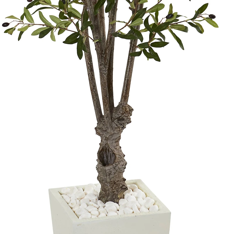 6ft. Olive Tree In White Tower Planter