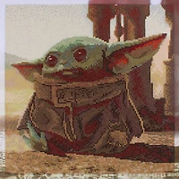 Camelot® Dots Intermediate Grogu The Child Diamond Painting Kit