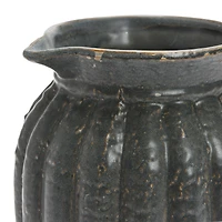 Hello Honey® 2.5qt. Matte Black Stoneware Fluted Pitcher