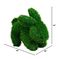 14in. UV Resistant Artificial Grass Garden Plush Topiary Bunny Rabbit (Indoor/Outdoor)