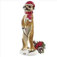 Design Toscano Merry Meerkat Holiday Greeter Statue
