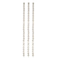 Silver Metal Faceted Bicone Beads, 4mm by Bead Landing™