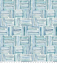 Springs Creative Modern Coastal Riot Raffia Blue Fabric