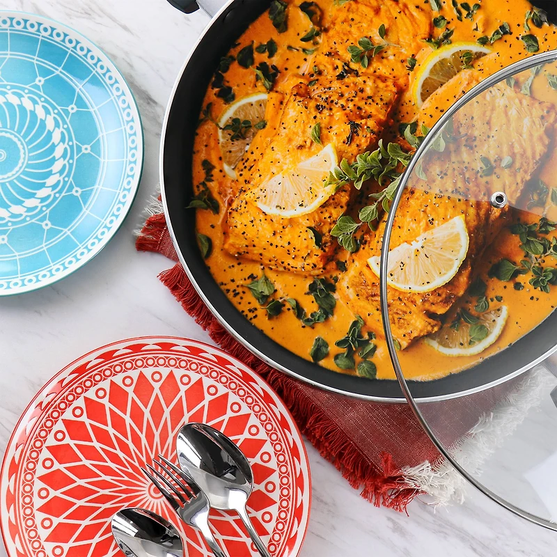 Oster Legacy 5qt. Gray Aluminum Nonstick Everyday Pan