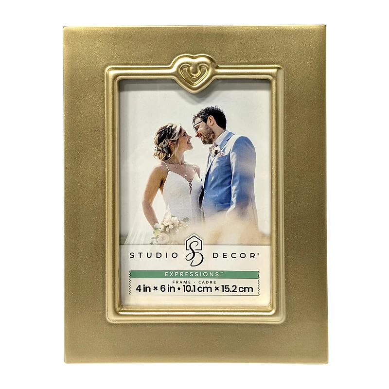 Expressions™ Gold Frame with Heart Icon by Studio Décor