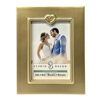 Expressions™ Gold Frame with Heart Icon by Studio Décor