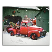 Santa Packing The Truck 24x20 Canvas Wall Art