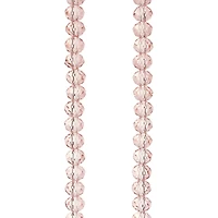 Pink Glass Faceted Rondel Beads, 6mm by Bead Landing™