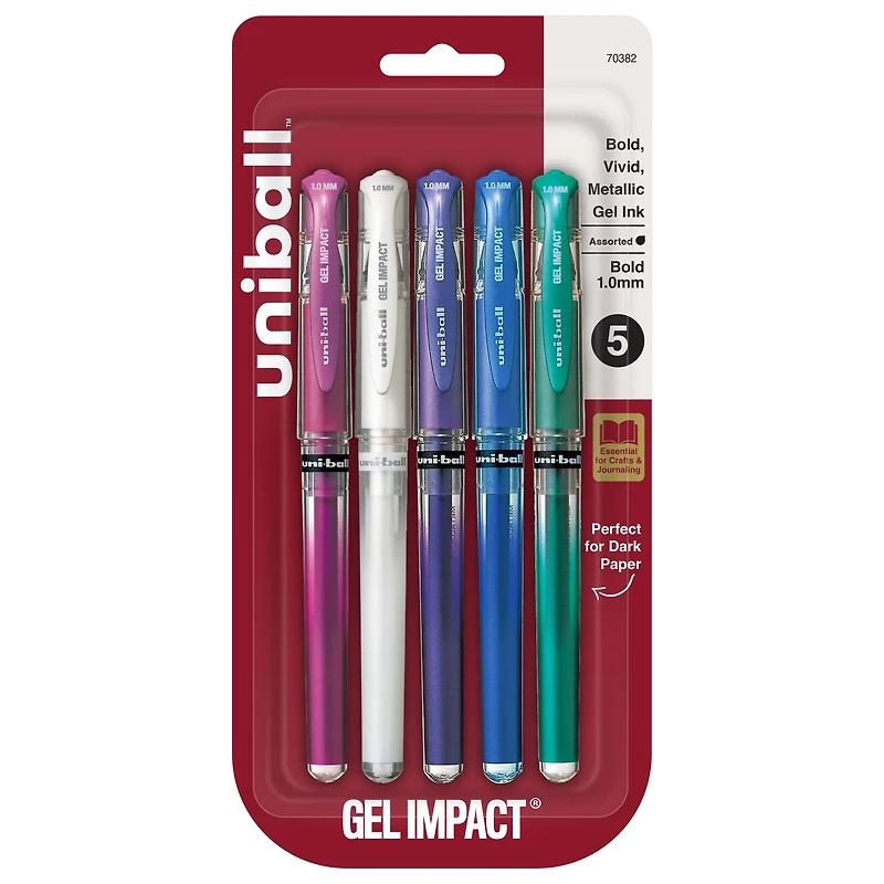 Uniball™ Gel Impact® 1mm Bold Metallic Gel Pens