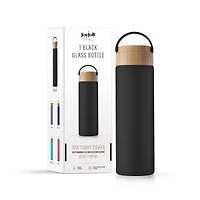 JoyJolt® 20oz. Glass Water Bottle with Carry Strap & Non Slip Silicone Sleeve