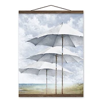 Beach Umbrellas Teak Hanging Canvas