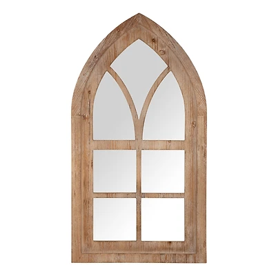 Glitzhome® 40" Gothic Window Frame Wall Mirror