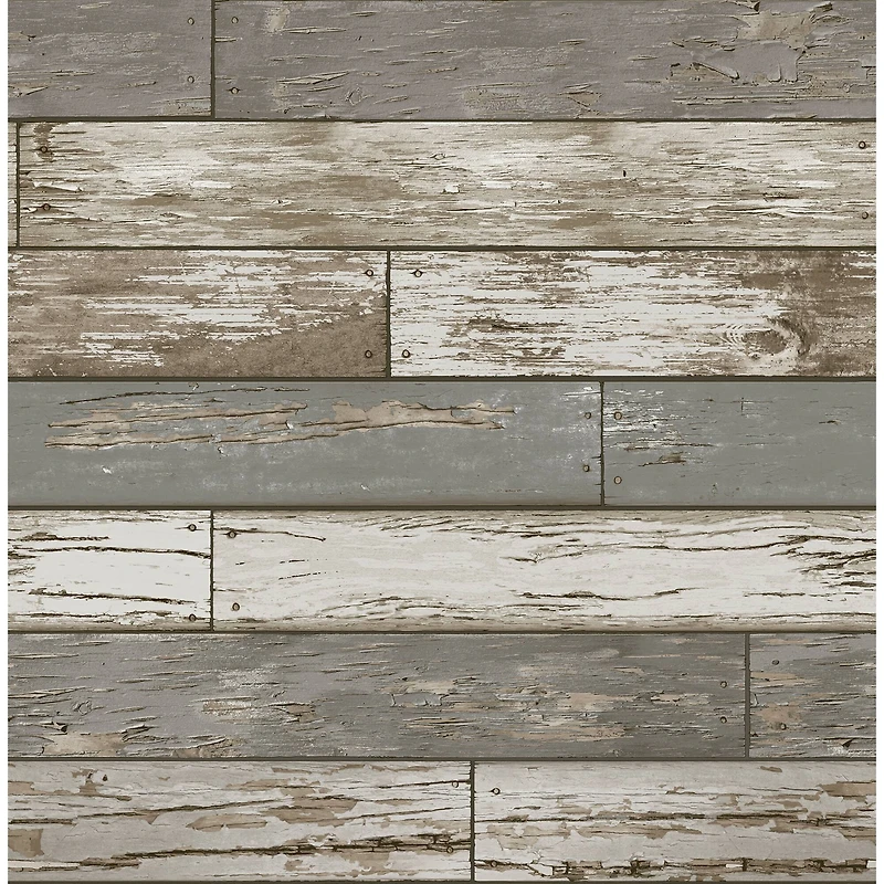 NuWallpaper Scrap Wood Beige Peel & Stick Wallpaper