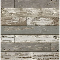 NuWallpaper Scrap Wood Beige Peel & Stick Wallpaper