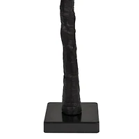 24" LED Lighted Black Weeping Halloween Twig Tree, Orange Lights