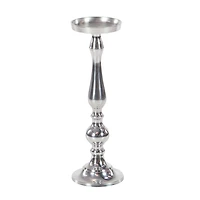 Silver Aluminum Traditional Candle Holder Set