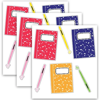 Carson Dellosa® Notebooks & Pens Cut-Outs, 3 Packs of 36