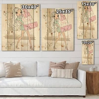 Designart - Young Girl With Shopping Boxes In Paris