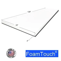 FoamTouch® 2" x 24" x 120" High Density Upholstery Foam