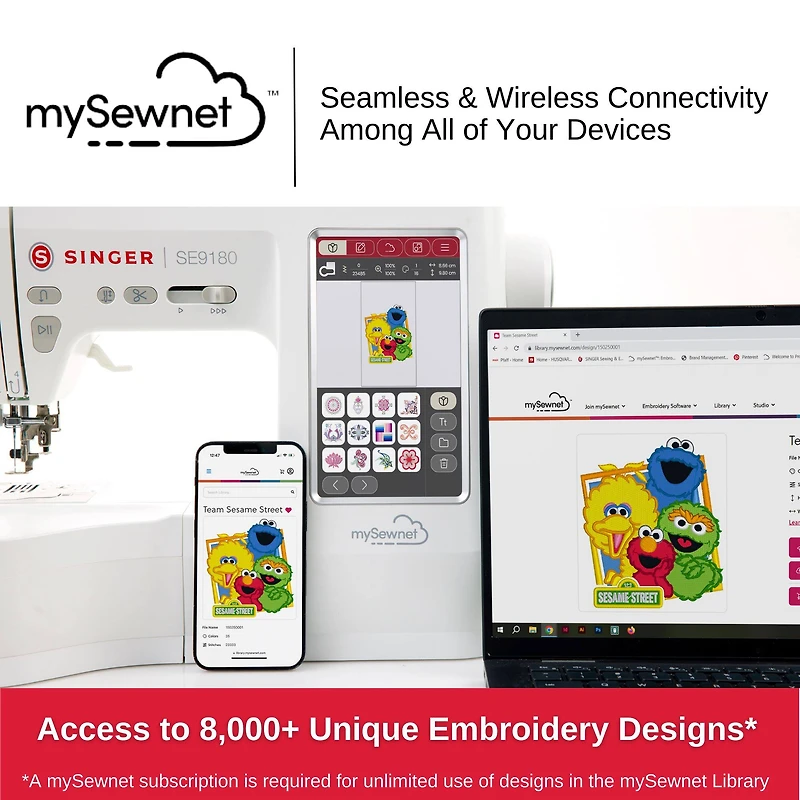 SINGER® SE9180 Sewing & Embroidery Machine