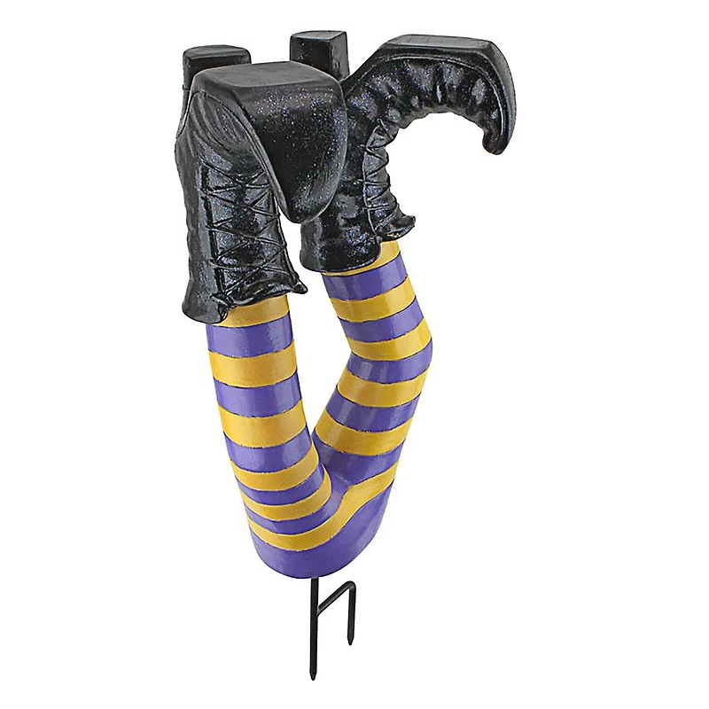 Design Toscano 16.5" Crash Landing Wicked Witch Legs Garden Stake Statue