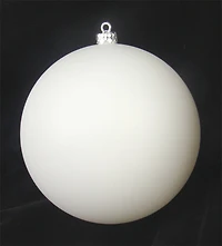 6" Winter White Matte Shatterproof Ball Ornament