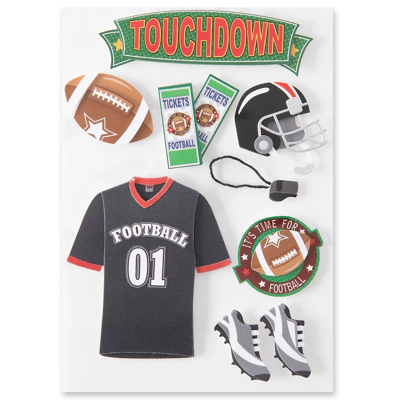 12 Pack: Football Dimensional Stickers by Recollections™