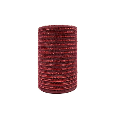 12 Pack: 5.5" x 15yd. Mesh Burgundy Ribbon by Celebrate It™