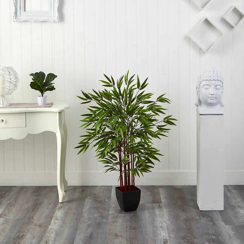 4ft. Potted Bamboo Silk Tree