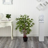 4ft. Potted Bamboo Silk Tree