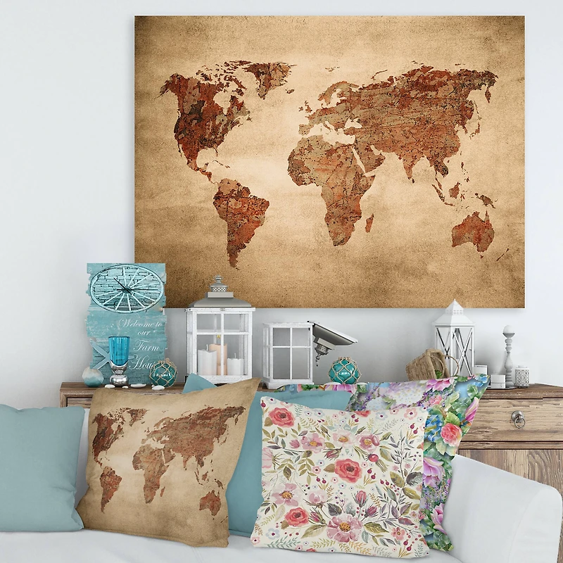 Designart - Ancient Map of The World VII