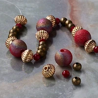 Red & Gold Glass & Metal Bead Mix by Bead Landing™