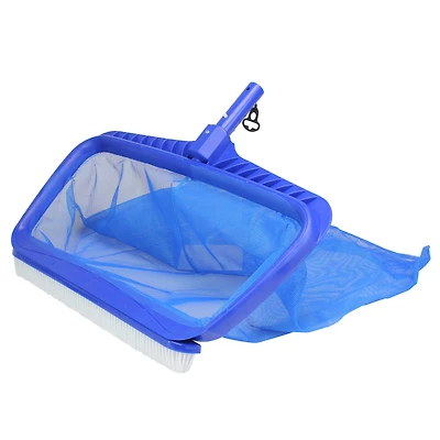 Swim Central Blue Professional Deep Bag Swimming Pool Skimmer Rake & Brush Combo
