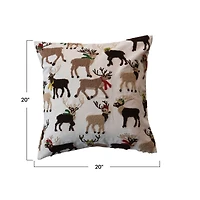 Hello Honey® 20" Reindeer with Scarves Accent Pillow