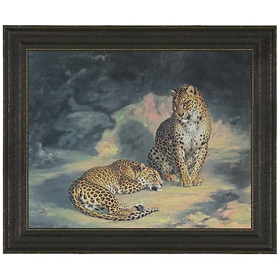 Design Toscano A Pair of Leopards 1845 Canvas Replica Painting Wall Décor
