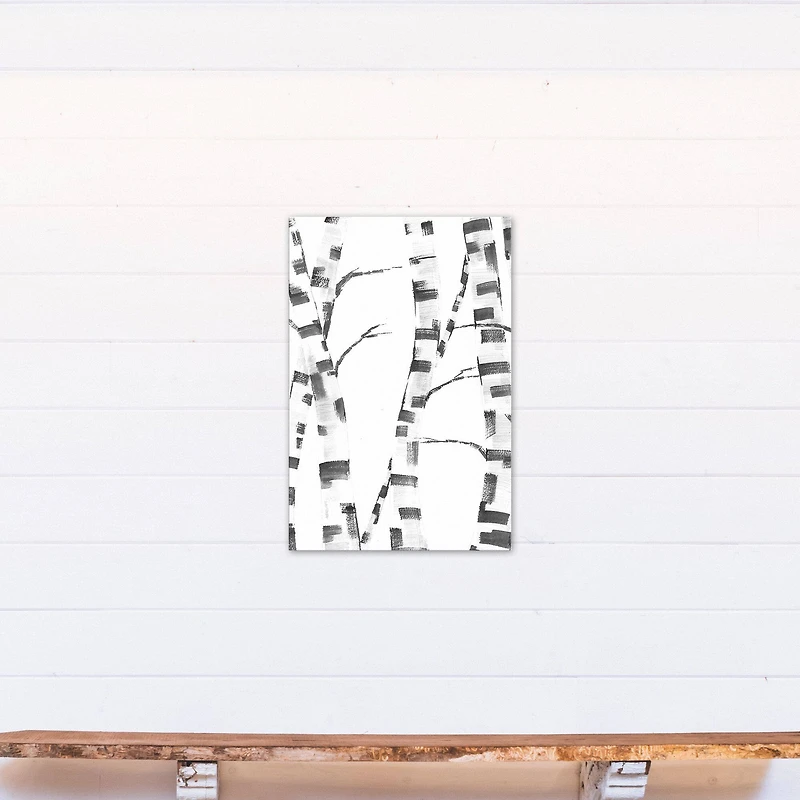 Abstract Birch Trees 20" x 30" Canvas Wall Art