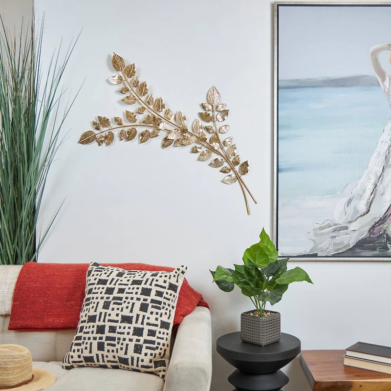 Gold Metal Leaf Metallic Wall Décor