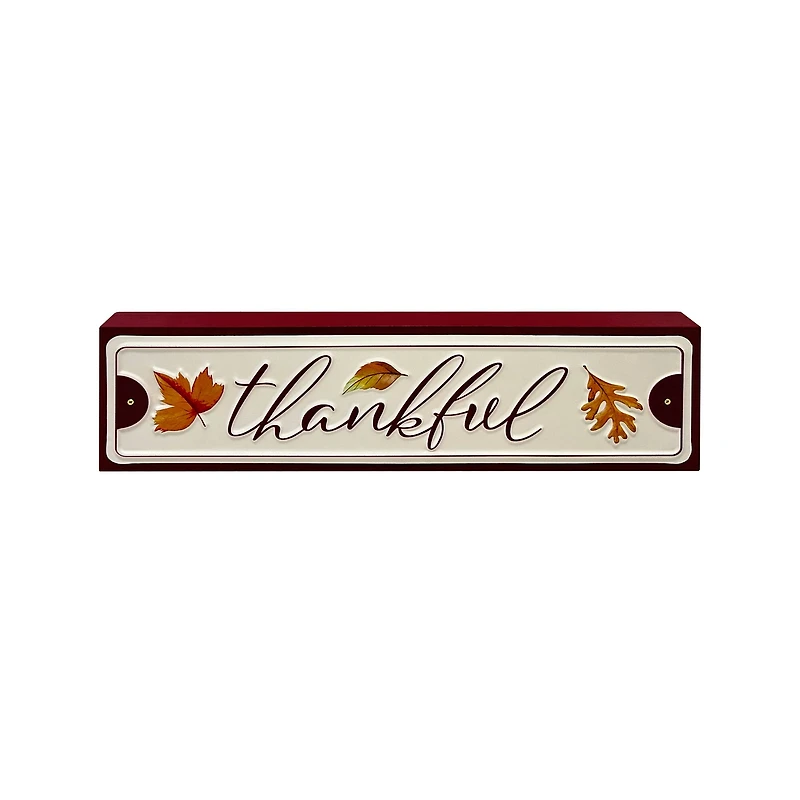 14" Leaf Thankful Tabletop Sign by Ashland®
