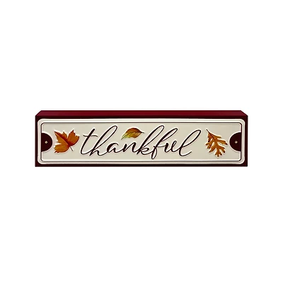 14" Leaf Thankful Tabletop Sign by Ashland®