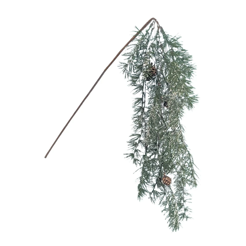 39" Hanging Snowy Greenery & Pinecone Stem by Ashland®