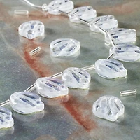 Clear Glass Leaf Beads, 15mm by Bead Landing™