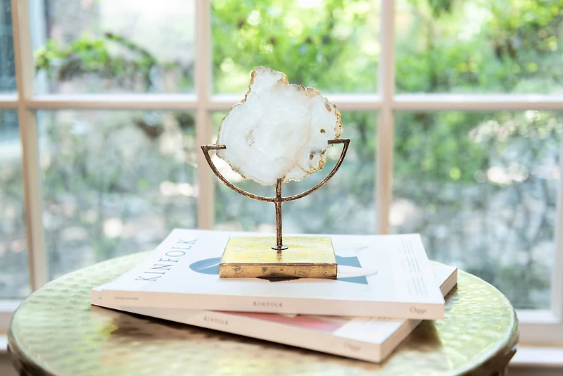 Hello Honey® Natural Agate Decor On Stand (Each One Will Vary)