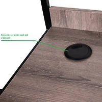 Mind Reader 47" Brown Desk with Top Shelf