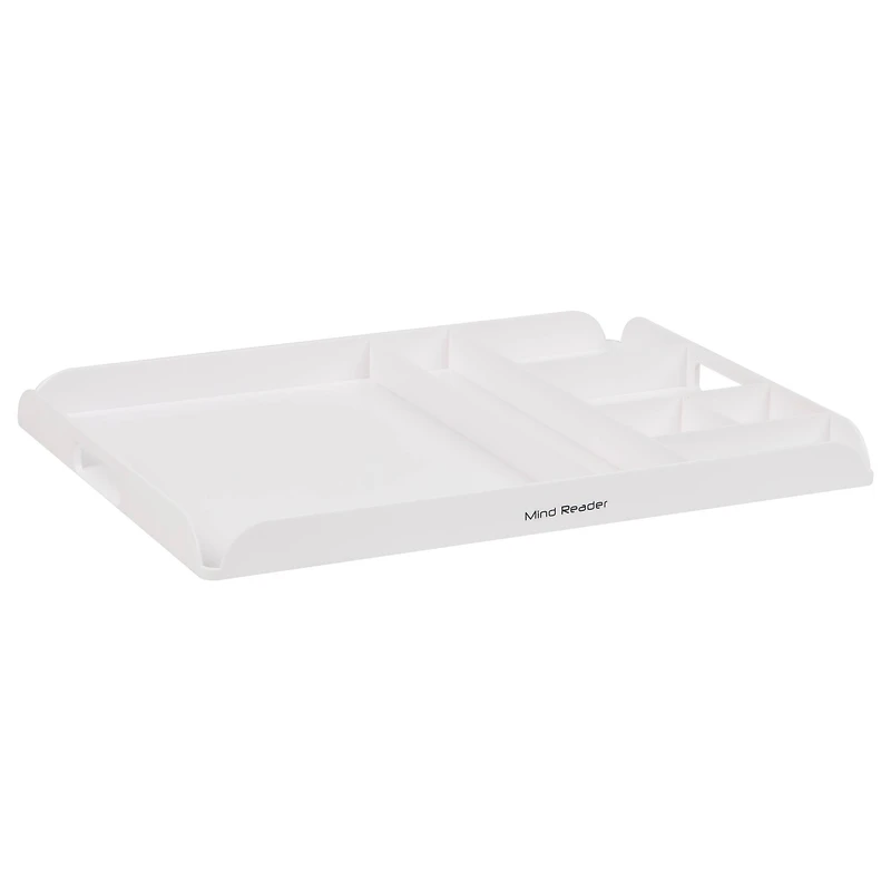 Mind Reader 17.5" White Coffee Station Serving Tray