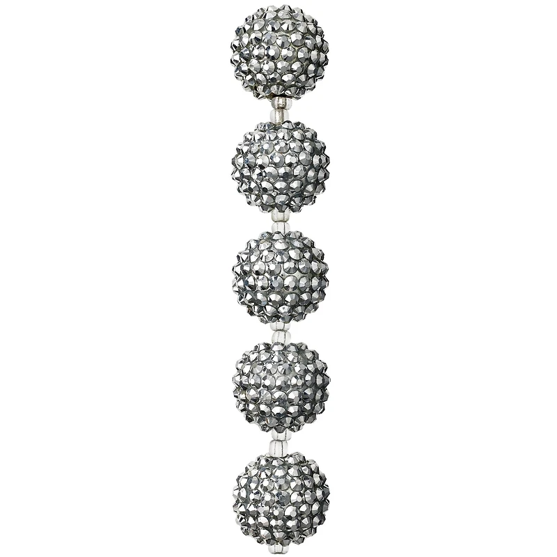 12 Pack: Silver Acrylic Faceted Round Beads, 20mm by Bead Landing™