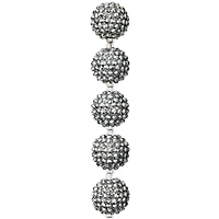 12 Pack: Silver Acrylic Faceted Round Beads, 20mm by Bead Landing™