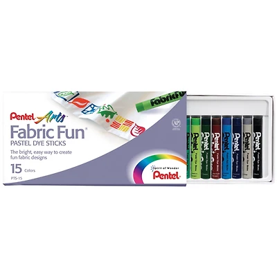 Pentel Arts® Fabric Fun® 15 Color Dye Stick Set
