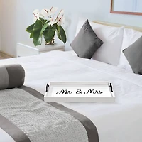 Elegant Designs™ 15.5" Mr. & Mrs. Serving Tray with Handles