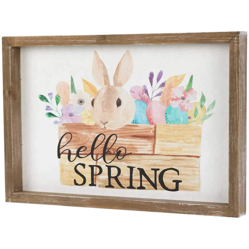 Hello Spring Framed Easter Wall Sign